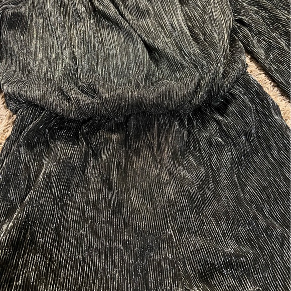 NWT shimmer off the shoulder romper - Picture 2 of 5